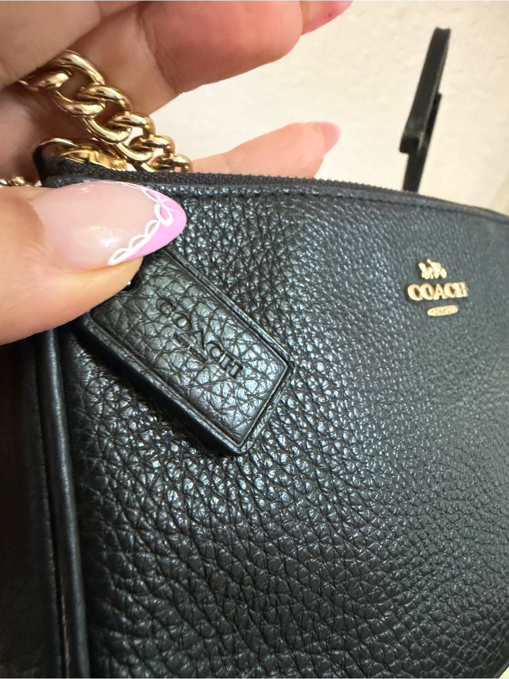 Coach Black Pebbled Leather Mini Bag - Picture 4 of 4